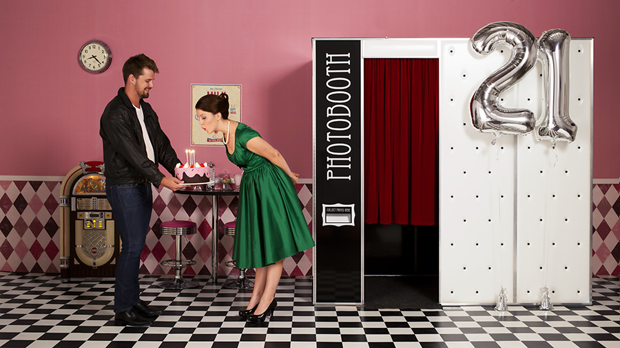 A solid walled photo booth for every occasion.