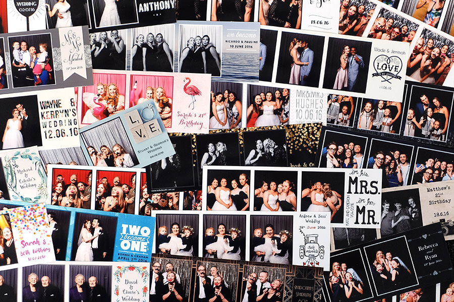 Choose from a huge range of print templates to customise your booth.